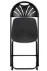 Black Fan Back Folding Chair (Steel-Poly Chair) by Chiavari CFPB-FAN-CX-T