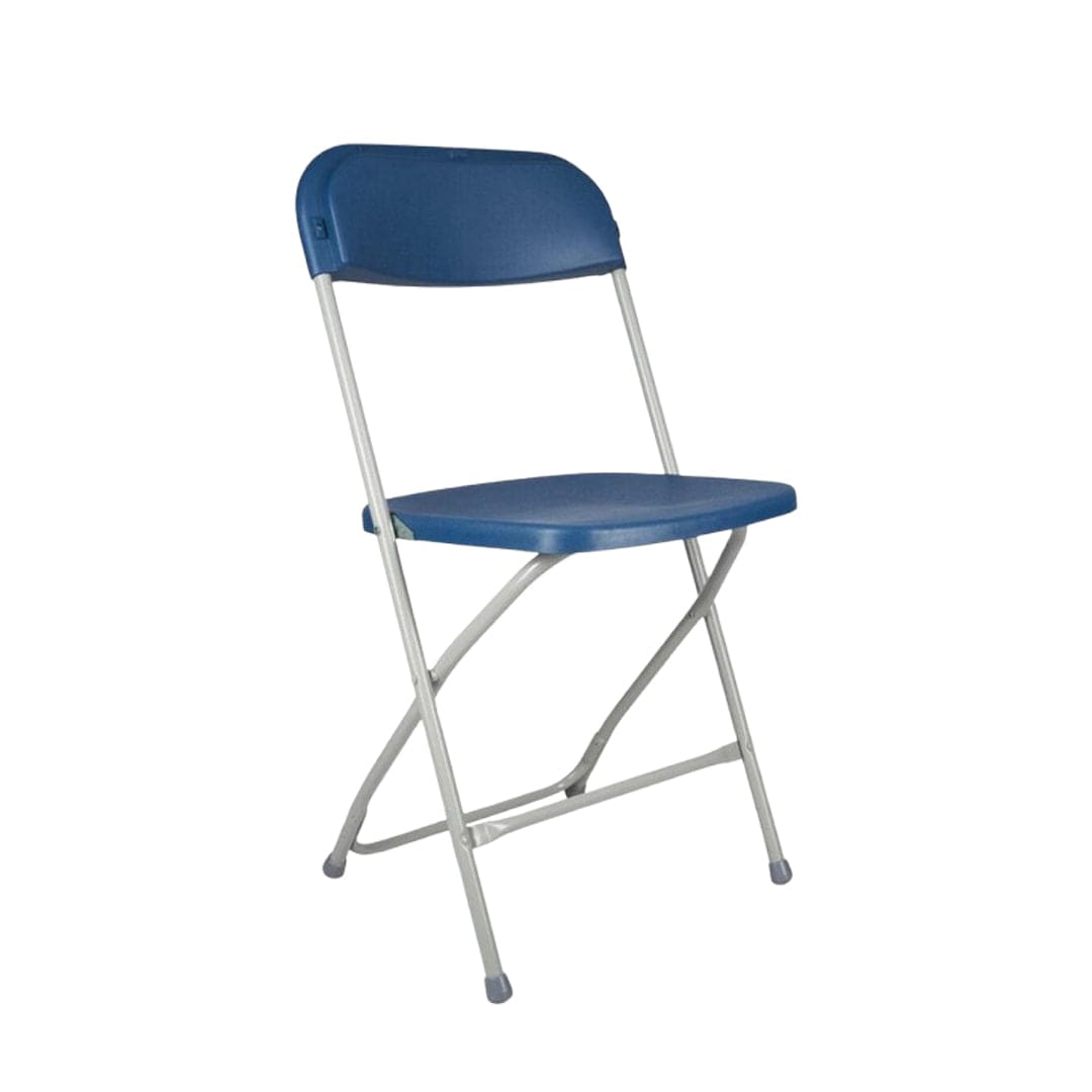 Chivari Blue Folding Chair (Steel-Poly Chair) CFPBLU-AX-T