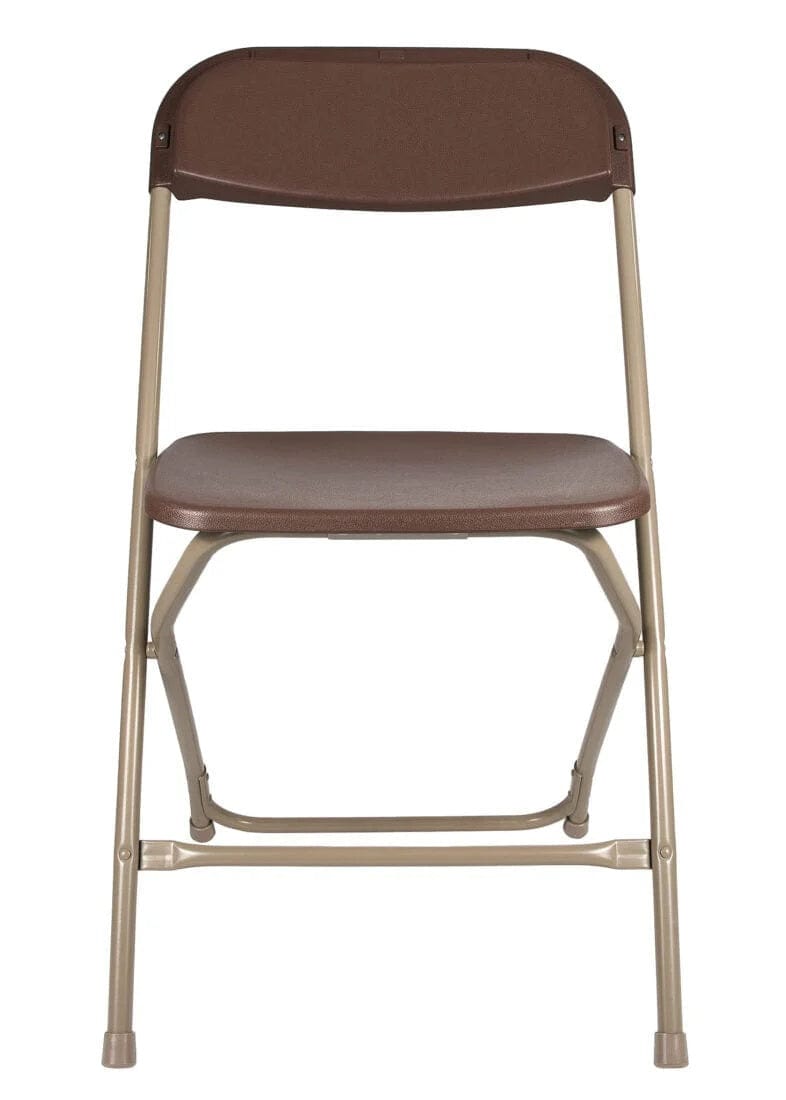 Chivari Brown Folding Chair (Steel-Poly Chair) CFPBR-CX-T