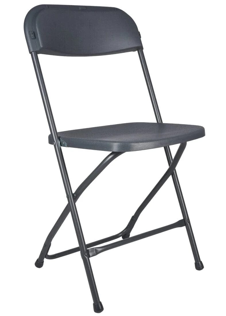 Chivari Dark Gray Folding Chair (Steel-Poly Chair) CFPGD-AX-T