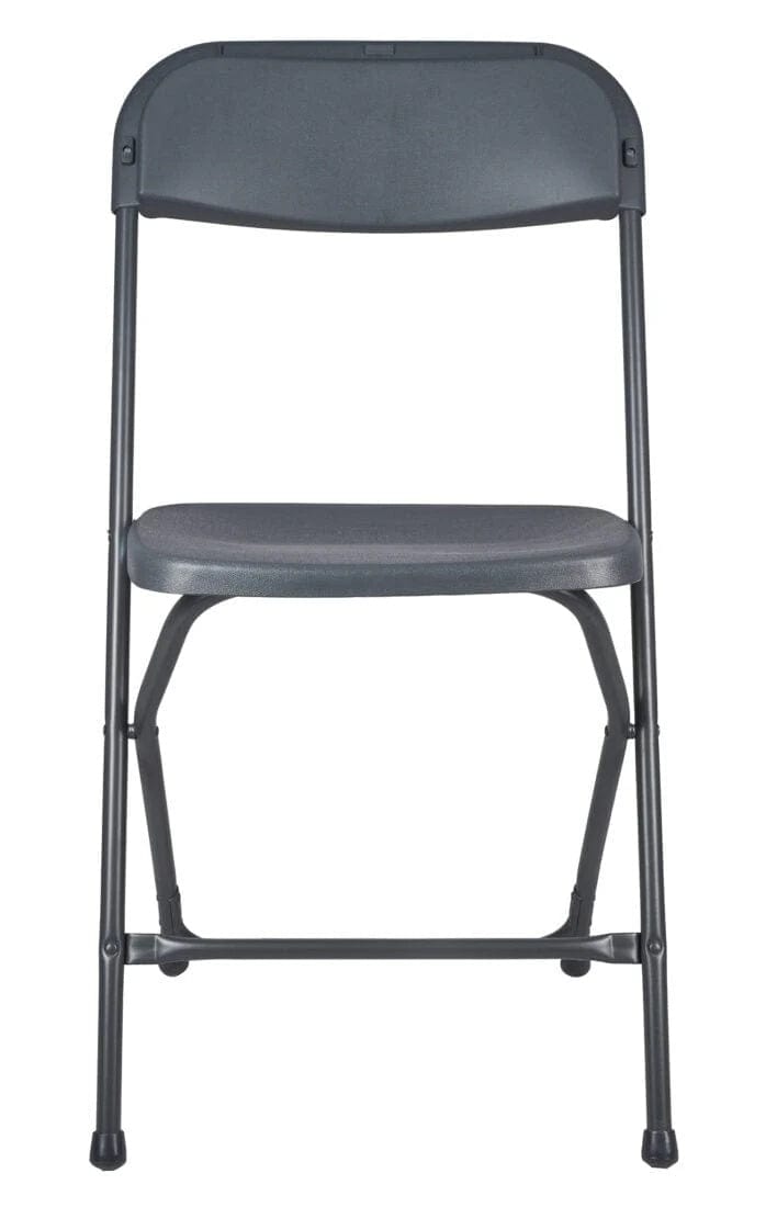 Chivari Dark Gray Folding Chair (Steel-Poly Chair) CFPGD-AX-T