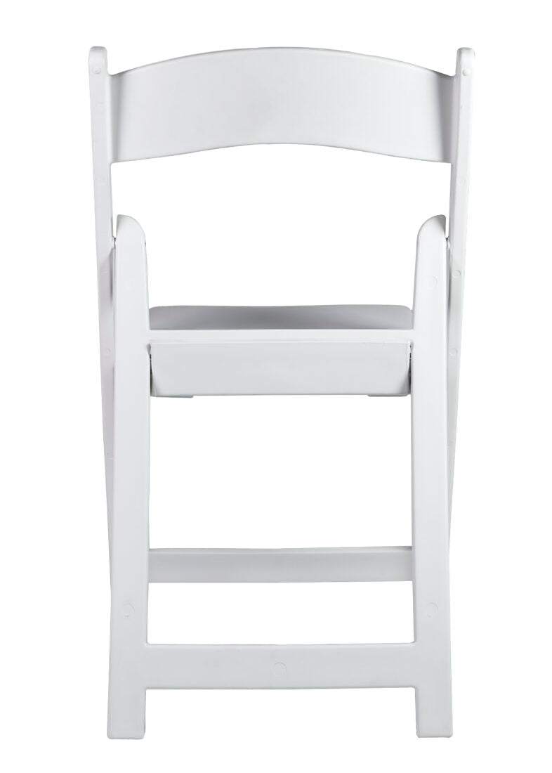 White Resin Folding Chair, 650 lbs Weight Capacity CFRW-CX-T