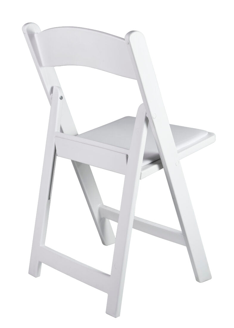 White Resin Folding Chair, 650 lbs Weight Capacity CFRW-CX-T