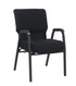 Black Fabric Church Chair with Dual Arms Cut Away Back 20.5" on Black Frame