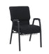 Black Fabric Church Chair with Dual Arms Cut Away Back 20.5" on Black Frame