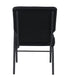 Black Fabric Church Chair with Left Arm  Cut Away Back 20.5"  on Black Frame