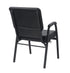 Black Vinyl Church Chair with Dual Arms Cut Away Back 20.5"  on Black Frame