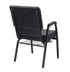 Black Vinyl Church Chair with Right Arm Cut Away Back 20.5" on Black Frame