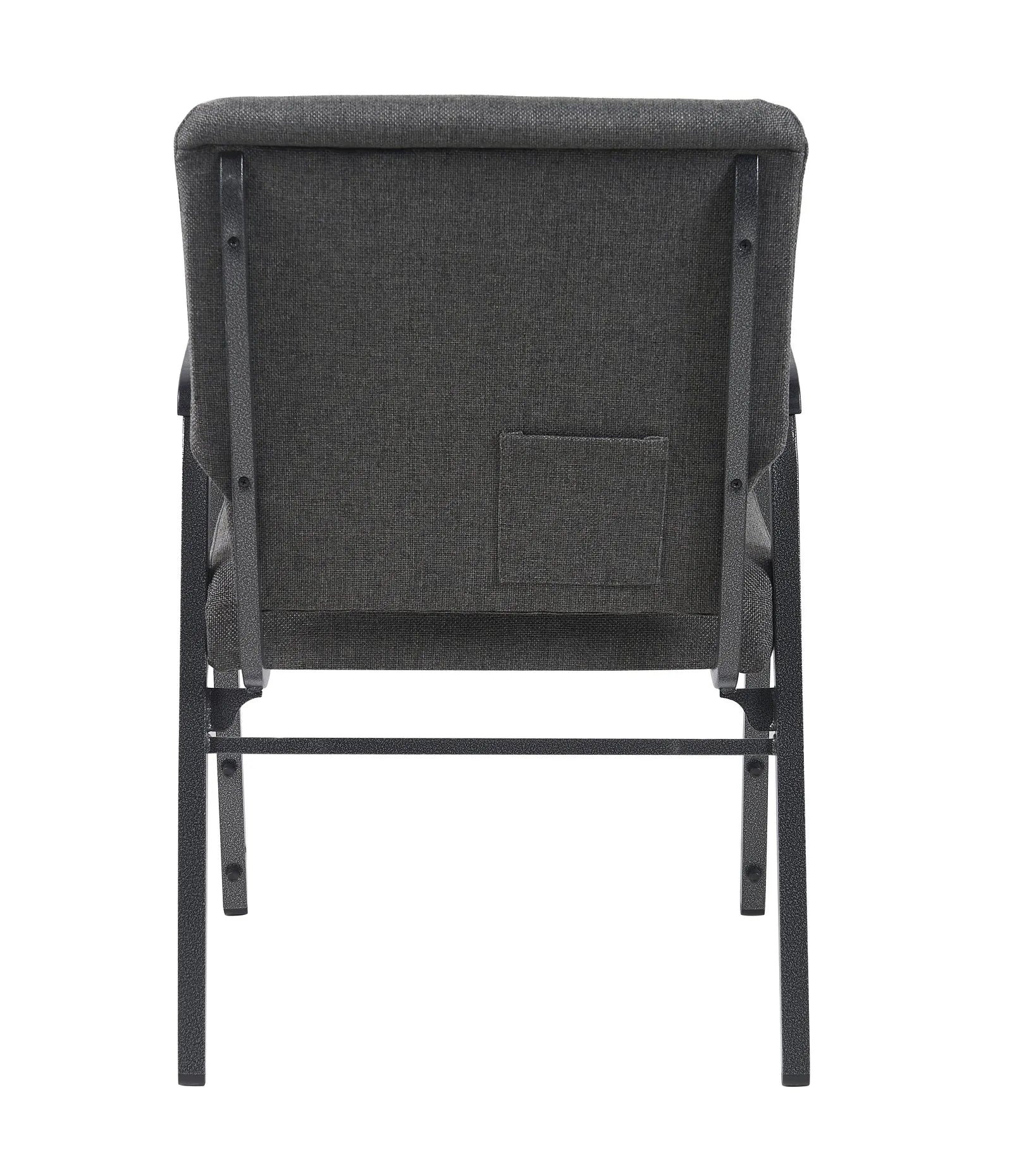 Gray Fabric Church Chair w/ Dual Arms  Cut Away Back 20.5