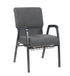 Gray Fabric Church Chair w/ Dual Arms  Cut Away Back 20.5" on Silver Vein Frame