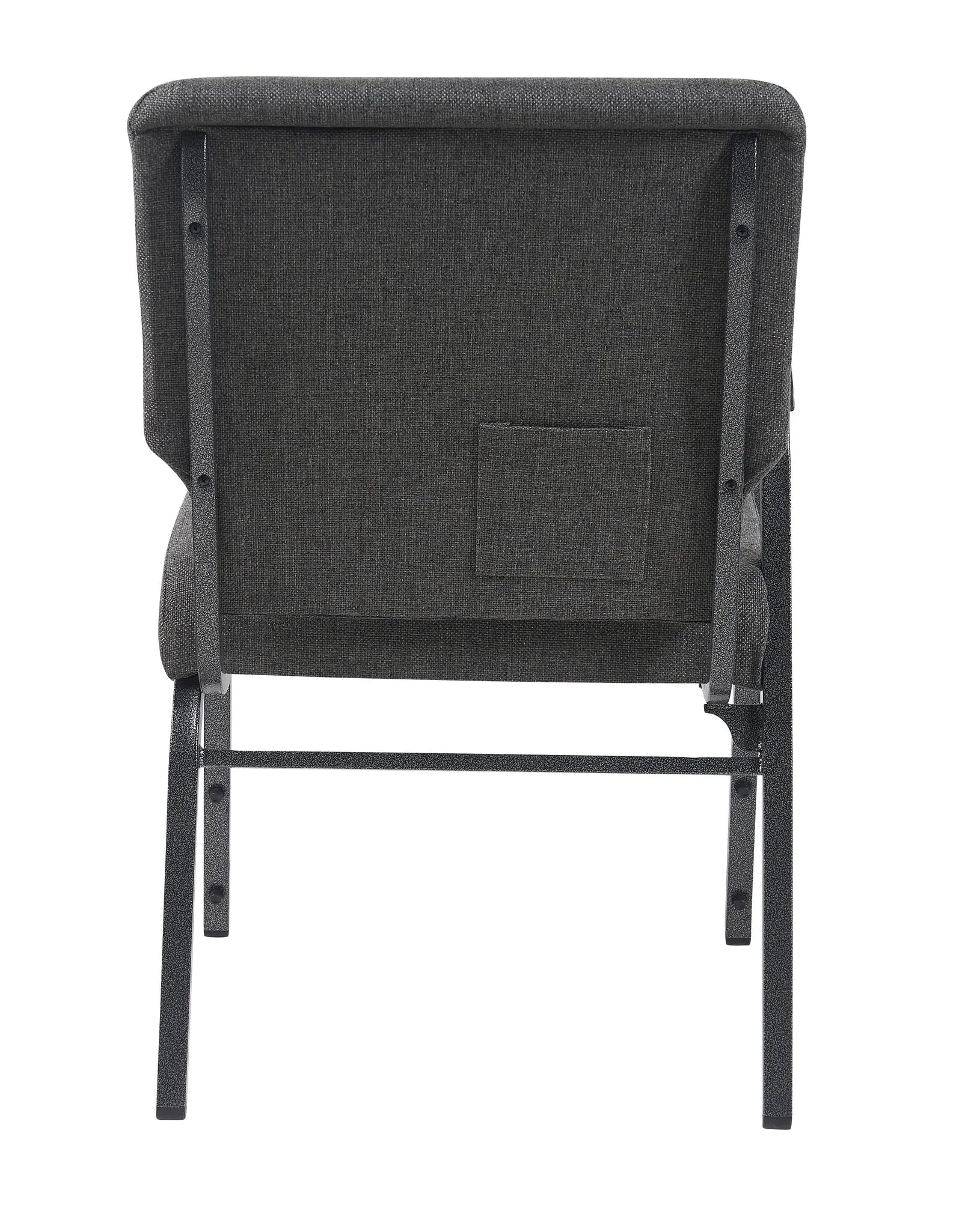 Gray Fabric Church Chair with Right Arm Cut Away Back 20.5