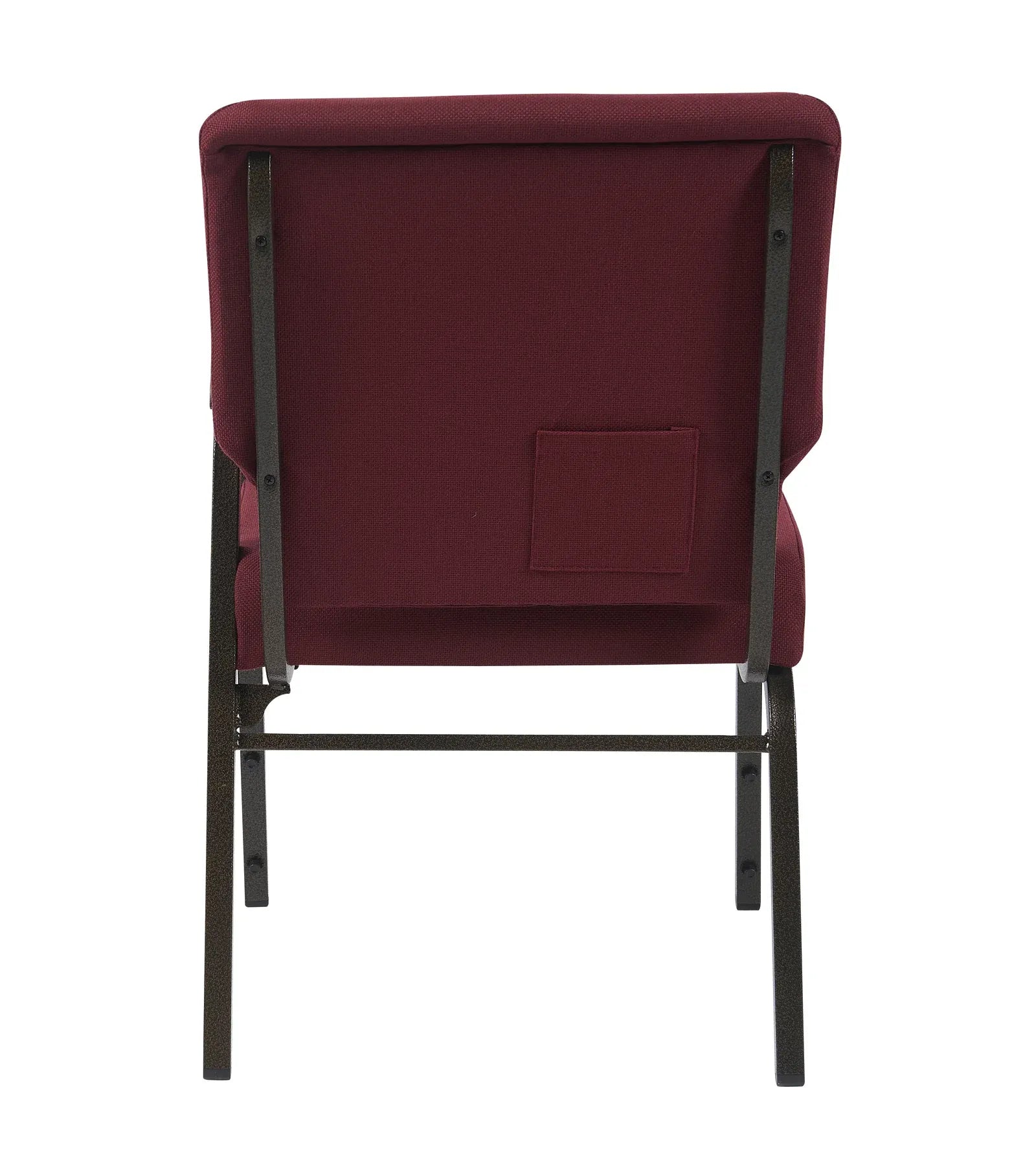 Maroon Fabric Church Chair with Left Arm Cut Away Back 20.5