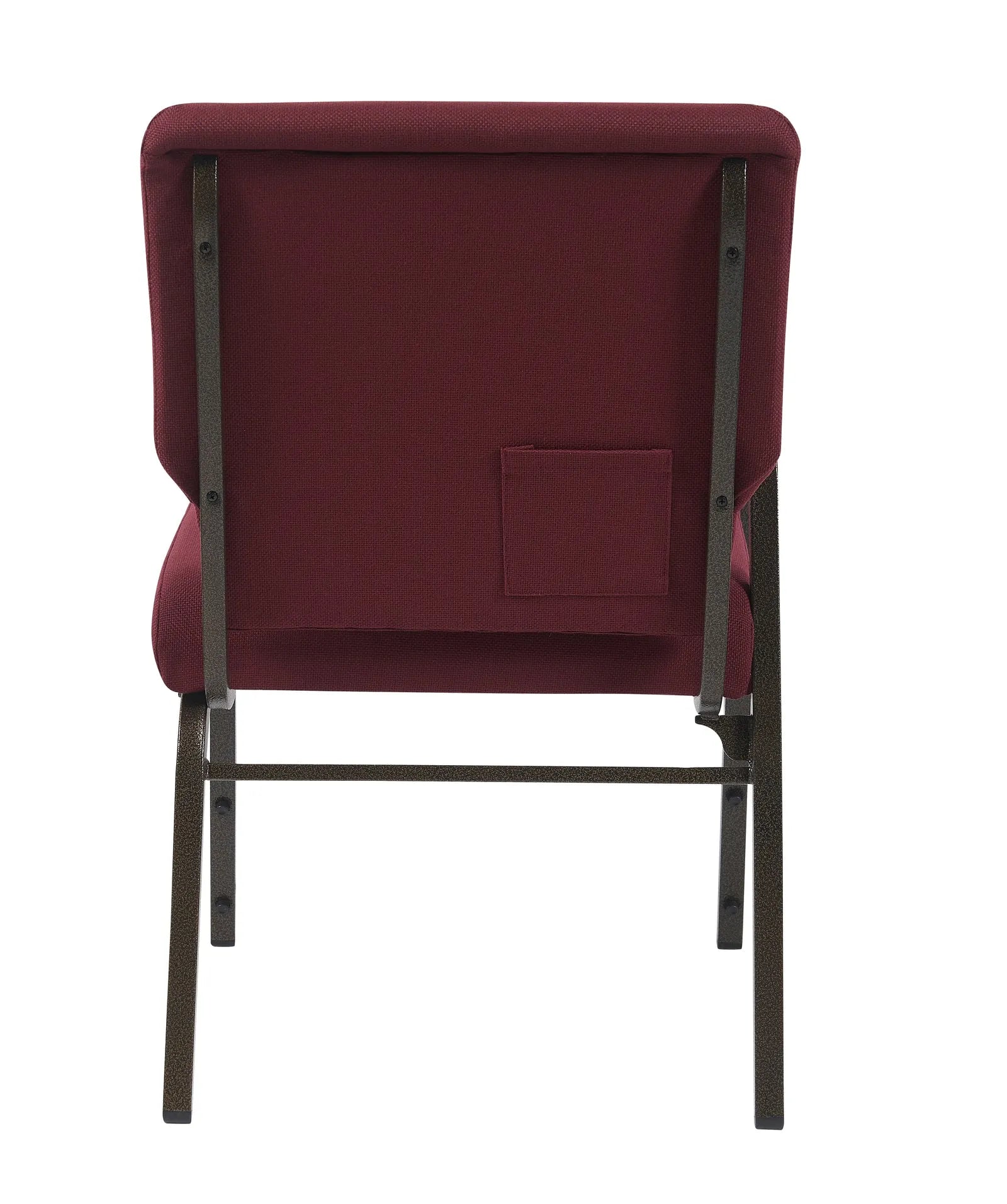 Maroon Fabric Church Chair with Right Arm Cut Away Back 20.5