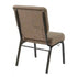 Chivari Tan Fabric Church Chair with Left Arm Cut Away Back 20.5" on Gold Vein Frame  CH20TGV-L-ZF-T