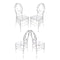 Chivari Clear Resin ProClear™ Infinity Chair - 4 Pack - Some Assembly Required CIRC-U-ZG-T-4