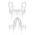 Chivari Clear Resin ProClear™ Infinity Chair - 4 Pack - Some Assembly Required CIRC-U-ZG-T-4