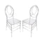 Chivari Clear Resin Infinity Chair - 2 Pack - Some Assembly Required CIRC2-U-ZG-T-2