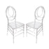 Chivari Clear Resin Infinity Chair - 2 Pack - Some Assembly Required CIRC2-U-ZG-T-2