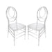 Chivari Clear Resin Infinity Chair - 2 Pack - Some Assembly Required CIRC2-U-ZG-T-2