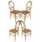 Chivari Gold ToughResin™ Infinity Chair - 4 Pack - Some Assembly Required CIRG-U-ZG-T-4