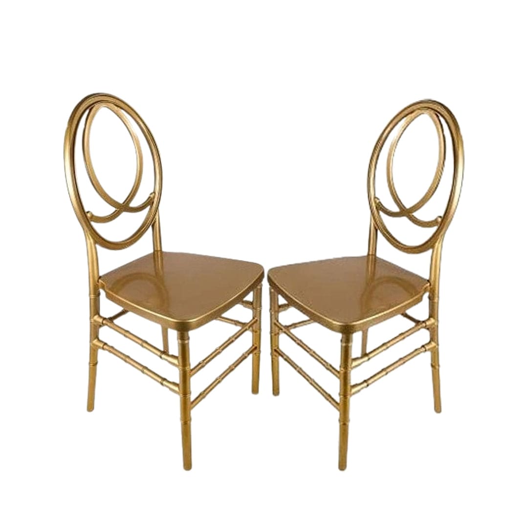 Chivari Gold ToughResin™ Infinity Chair - 2 Pack - Some Assembly Required CIRG2-U-ZG-T-2