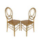 Chivari Gold ToughResin™ Infinity Chair - 2 Pack - Some Assembly Required CIRG2-U-ZG-T-2