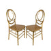 Chivari Gold ToughResin™ Infinity Chair - 2 Pack - Some Assembly Required CIRG2-U-ZG-T-2