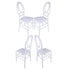 Chivari White ToughResin™ Infinity Chair - 4 Pack - Some Assembly Required CIRW-U-ZG-T-4