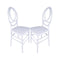 Chivari White ToughResin Infinity Chair - 2 Pack - Some Assembly Required CIRW2-U-ZG-T-2