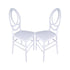 Chivari White ToughResin Infinity Chair - 2 Pack - Some Assembly Required CIRW2-U-ZG-T-2