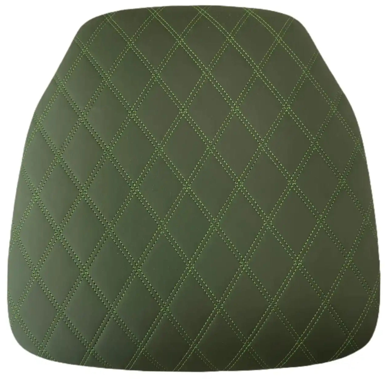 Hunter Green Vinyl Panel Back Chiavari Cushion with Bentley Stitching and SlipNot™ Technology