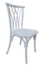 White Distressed Steel Skeleton™ Willow Chair