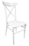 Chair Crossback BasicResin™ - White, Waterproof, Indoor and Outdoor NEW STYLE by Chivari Right 45 CXPW-v22-SG-T