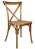 Chivari Chestnut ToughResin™ WoodGrain Cross Back Chair CXRC-AX-T