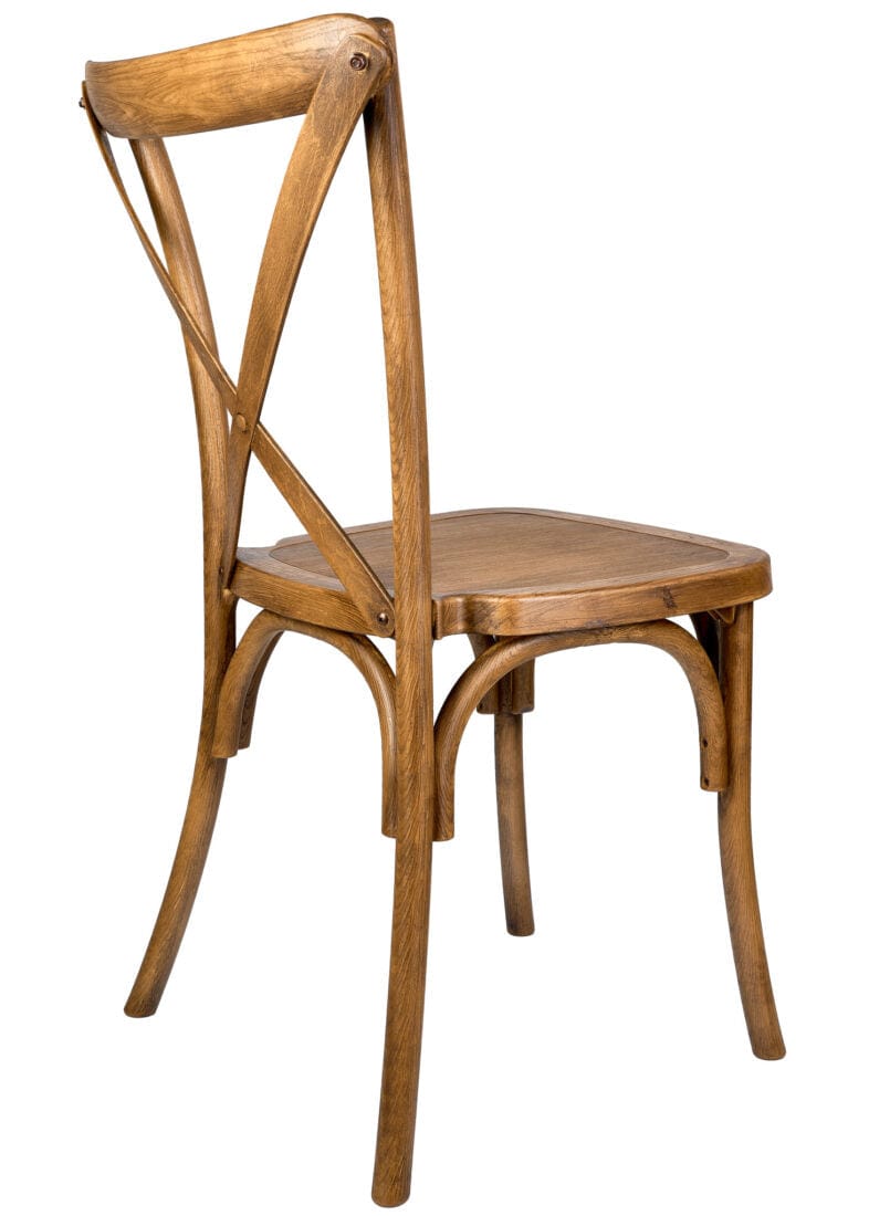 Chivari Chestnut ToughResin™ WoodGrain Cross Back Chair CXRC-AX-T