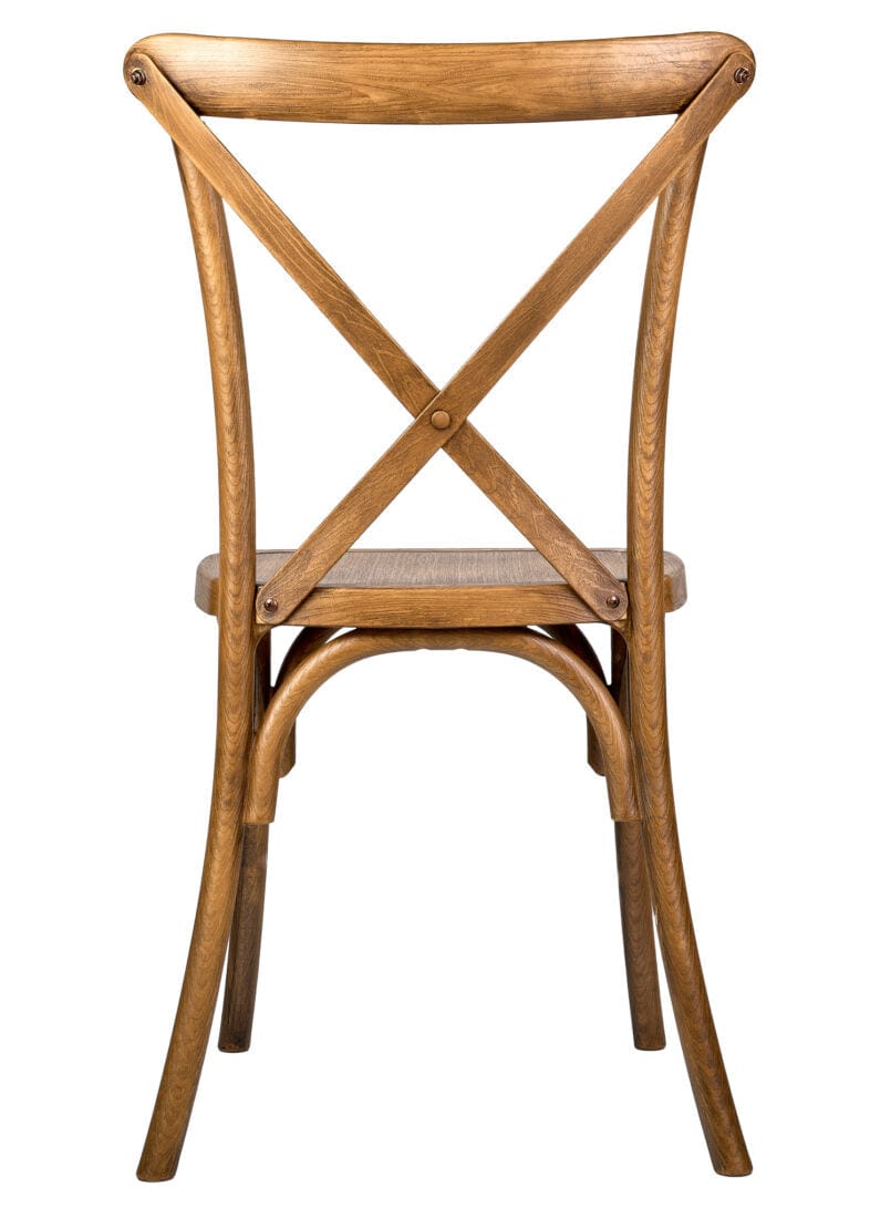 Chivari Chestnut ToughResin™ WoodGrain Cross Back Chair CXRC-AX-T