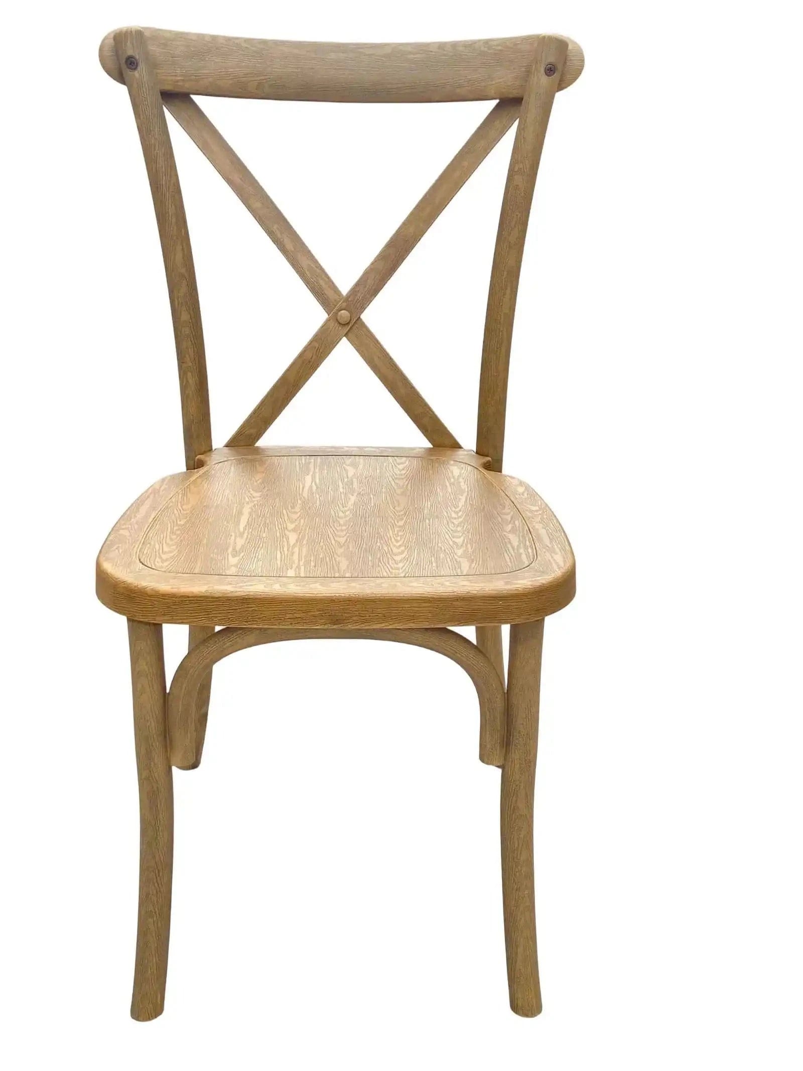 Chestnut Steel Skeleton™ Cross Back Chair