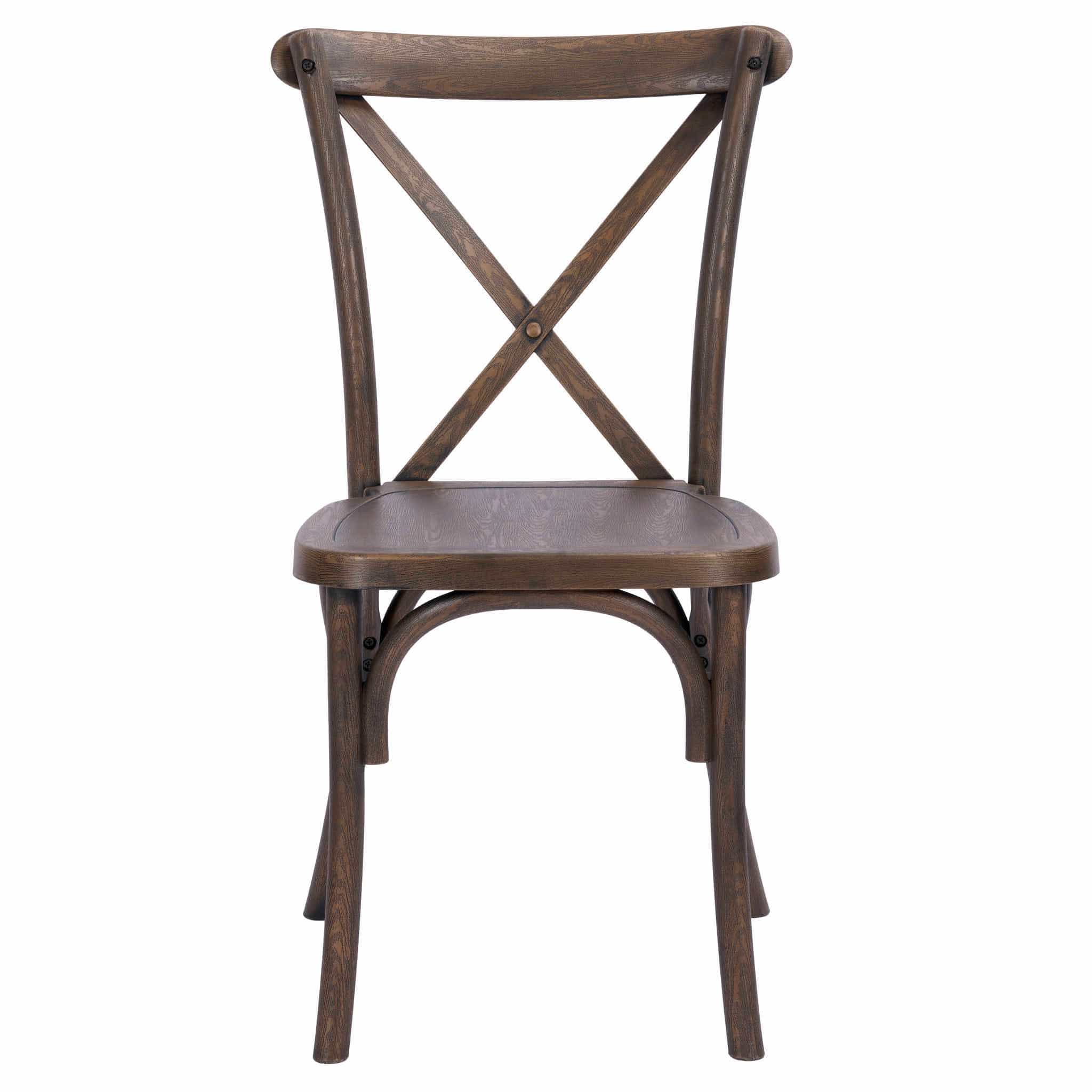 Fruitwood Steel Skeleton™ Cross Back Chair