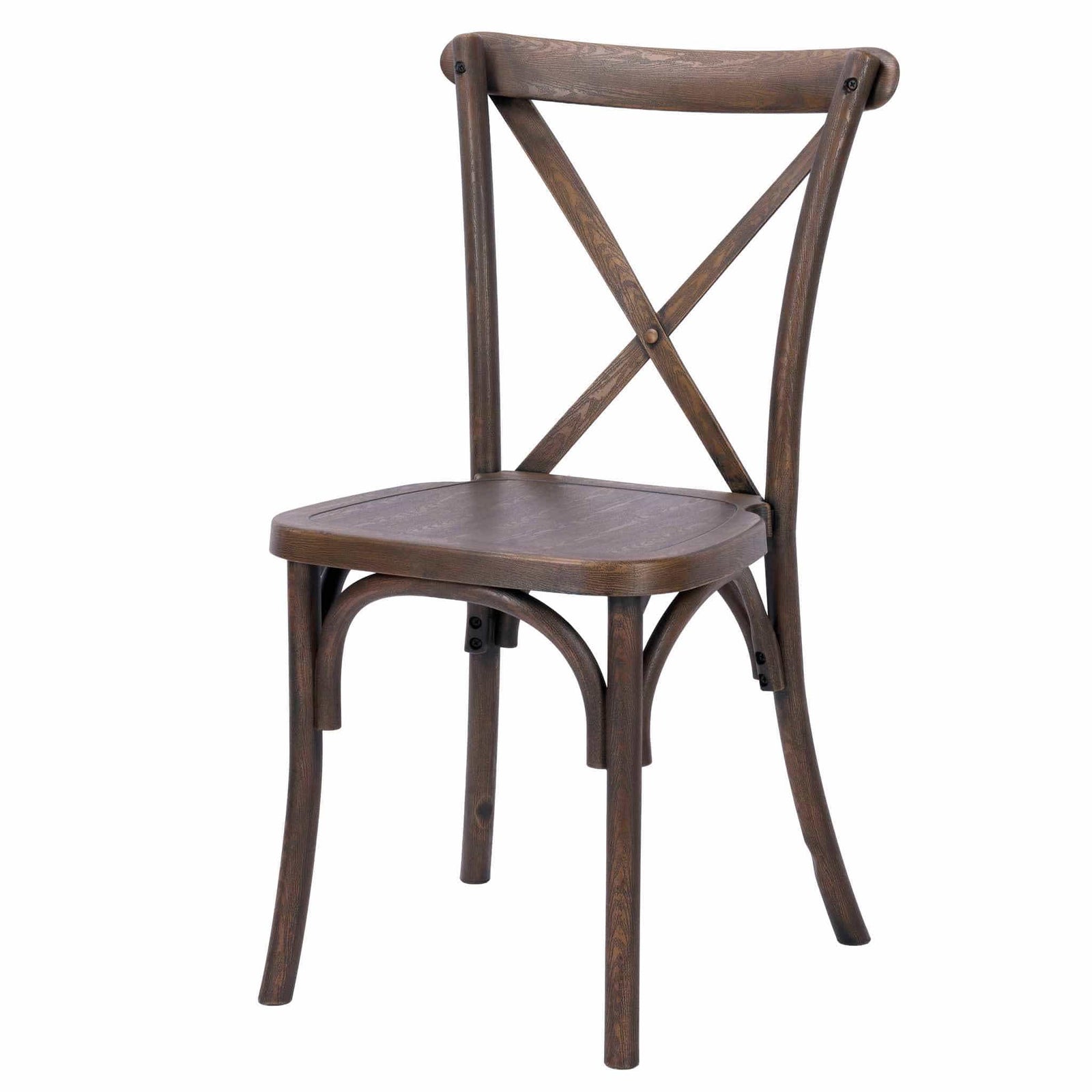 Fruitwood Steel Skeleton™ Cross Back Chair
