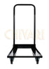 Steel Folding Chair Cart by Chivari, for Poly & Resin Folding Chairs CART100-AX-T Front