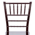 Mahogany Resin Mono Bloc Chiavari Chair Back - Zoomed