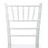 White Wood Chiavari Chair Back - Zoomed