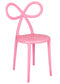 Pink Resin Kids Bow Chair with Round Seat