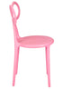 Pink Resin Kids Bow Chair with Round Seat