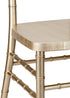 Champagne Gold Brushed Wood Look Steel Skeleton Chiavari Chair CCRCHGB-STEEL-AX-T