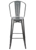 Charcoal Hi Gloss Steelix Tolix Style Metal Barstool with Back 2 BTBMCH-AX-T