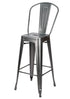 Charcoal Hi Gloss Steelix Tolix Style Metal Barstool with Back 3 BTBMCH-AX-T