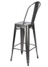 Charcoal Hi Gloss Steelix Tolix Style Metal Barstool with Back 5 BTBMCH-AX-T