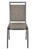 Charcoal Grey Fabric on Silver Vein Frame Square Back Banquet Chair by Chivari