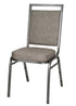 Charcoal Grey Fabric on Silver Vein Frame Square Back Banquet Chair by Chivari